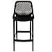 Sgabello Alto Outdoor Air in Polipropilene I Sgabello Impilabile Alt. 75 CM | Sgabello Bar Facile da Pulire I Sedia Design Carico Max 130 kg Nero - Foto miniatura 2