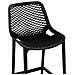 Sgabello Alto Outdoor Air in Polipropilene I Sgabello Impilabile Alt. 75 CM | Sgabello Bar Facile da Pulire I Sedia Design Carico Max 130 kg Nero - Foto miniatura 4