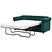 Divano Letto A 3 Posti Di Velluto Color Verde Scuro Chesterfield - Foto miniatura 14