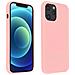 Cover Silicone Iphone 12 / 12 Pro Semi-rigida Opaca Soft Touch Rosa - Foto miniatura 1