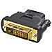 DVI / HDMI Adapter, DVI 24+1, HDMI, Maschio / femmina, Nero, Oro - Foto miniatura 1