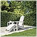 Sedia da Giardino Adirondack con Poggiapiedi Bianca HDPE - Foto miniatura 1