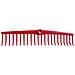 Rastrello Plastica Marrone 22 Denti Curvi Cm 55 - Foto miniatura 1