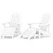 Sedie Da Giardino Adirondack 2 Pz Con Poggiapiedi Hdpe Bianco - Foto miniatura 2