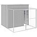 Casetta Cani Corsa Grigio Chiaro 214x253x181 Cm Acciaio Zincato - Foto miniatura 2