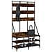 Appendiabiti Con Porta Scarpe Rovere Fumo 100x40x184 Cm - Foto miniatura 3