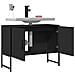 Mobile Lavabo Bagno Nero 60x30x60 Cm Legno Multistrato - Foto miniatura 3