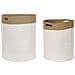 Set Di 2 Cestini Kardh Cotone Bianco - Foto miniatura 2