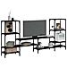 Mobile Porta Tv Nero 206,5x28,5x95 Cm In Legno Multistrato - Foto miniatura 1