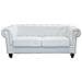 Divano 3 Posti In Ecopelle Bianco Chesterfield - Foto miniatura 2