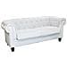 Divano 3 Posti In Ecopelle Bianco Chesterfield - Foto miniatura 1