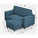 Divano Marrak 2 Posti (due Sedute Da 60cm) + Pouf Misure Esterne L. 148 P. 155 Colore Avio - Foto miniatura 3