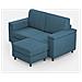 Divano Marrak 2 Posti (due Sedute Da 60cm) + Pouf Misure Esterne L. 148 P. 155 Colore Avio - Foto miniatura 1