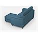 Divano Marrak 2 Posti (due Sedute Da 60cm) + Pouf Misure Esterne L. 148 P. 155 Colore Avio - Foto miniatura 5
