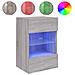 Mobile TV a Parete con Luci LED Grigio Sonoma 40x30x60,5 cm - Foto miniatura 1