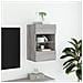 Mobile TV a Parete con Luci LED Grigio Sonoma 40x30x60,5 cm - Foto miniatura 4