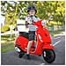 Moto Elettrica per Bambini Design Vespa, Batteria 6V con Suoni e Luci, Età 3-6 Anni, Rosso - Foto miniatura 2