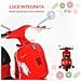 Moto Elettrica per Bambini Design Vespa, Batteria 6V con Suoni e Luci, Età 3-6 Anni, Rosso - Foto miniatura 4