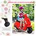 Moto Elettrica per Bambini Design Vespa, Batteria 6V con Suoni e Luci, Età 3-6 Anni, Rosso - Foto miniatura 5