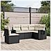 Set Divani Da Giardino 5 Pz Con Cuscini In Polyrattan Nero - Foto miniatura 1