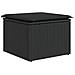 Sgabello Giardino con Cuscino Nero 55x55x37 cm in Polyrattan - Foto miniatura 1