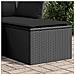 Sgabello Giardino con Cuscino Nero 55x55x37 cm in Polyrattan - Foto miniatura 2