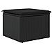 Sgabello Giardino con Cuscino Nero 55x55x37 cm in Polyrattan - Foto miniatura 6