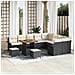 Set di Sofà da Giardino  12 Pezzi con Cuscini Nero Polyrattan Acacia, Set da Pranzo da Giardino  3 Pezzi con Cuscini Nero Polyrattan Acacia, Divano da Giardino  2-Persone con Cuscini Nero Polyrattan - Foto miniatura 2