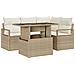 Set Divano Giardino a 5 Pezzi con Cuscini Beige Poliratann - Foto miniatura 1