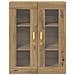 Armadio da muro con ante in vetro in rovere artigianale 69,5x34x90 cm - Foto miniatura 6