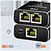 Duplicatore Ethernet Rj45 Gigabit 1000mbps 2 Dispositivi In Simultanea, Nero - Foto miniatura 5