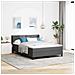 Letto box spring con materasso Grigio scuro 140 x 190 cm - Foto miniatura 2