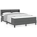 Letto box spring con materasso Grigio scuro 140 x 190 cm - Foto miniatura 4