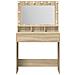 Tavolo da trucco con luci LED Rovere Sonoma 79x41x135 cm di - Foto miniatura 4