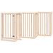 Cancello per Cani con Porta Pieghevole 9 Pannelli 450 cm Pioppo - Foto miniatura 3