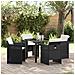 Set da Pranzo per Giardino con cuscino 5 pcs Nero Poly Rattan - Foto miniatura 2