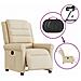 Poltrona Elettrica Reclinabile Crema in Tessuto - Foto miniatura 9