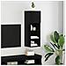 Mobile TV da Parete Rovere Nero 30,5 x 30 x 90 cm - Foto miniatura 2