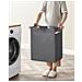 Cesto portabiancheria Valora grigio a scomparto singolo, stile loft, 65 l - Foto miniatura 4
