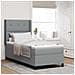 Letto a Sorgente LED Grigio chiaro 80 x 200 cm Tessuto - Foto miniatura 2