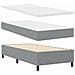 Letto a Sorgente LED Grigio chiaro 80 x 200 cm Tessuto - Foto miniatura 6