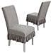 Coprisedie Con Volant Lucky Leaf - Set Da 6 - Misura Universale: Poliestere, Elastico, Jacquard Grey - Foto miniatura 1
