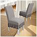 Coprisedie Con Volant Lucky Leaf - Set Da 6 - Misura Universale: Poliestere, Elastico, Jacquard Grey - Foto miniatura 2