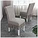 Coprisedie Con Volant Lucky Leaf - Set Da 6 - Misura Universale: Poliestere, Elastico, Jacquard Grey - Foto miniatura 3