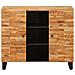 Mobile laterale Marrone 90 x 33 x 75 cm Legno di mango massello - Foto miniatura 3