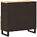 Mobile laterale Marrone 90 x 33 x 75 cm Legno di mango massello - Foto miniatura 5