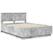 Struttura del letto con testiera Grigio cemento 150 x 200 cm - Foto miniatura 4