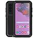 Cover per Galaxy S21 5G - Silicone+Vidrio+Metallo, Nero, Antiurto - Foto miniatura 1