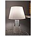 Lampada Da Tavolo Vkh117-bianco-ceramica-25x25x41 Cm - Foto miniatura 5