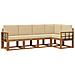 Set di divani con cuscino 5 pcs Naturale e Beige - Foto miniatura 1